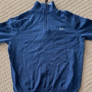 Vineyard Vines Men's Navy Zip-Up Sweater